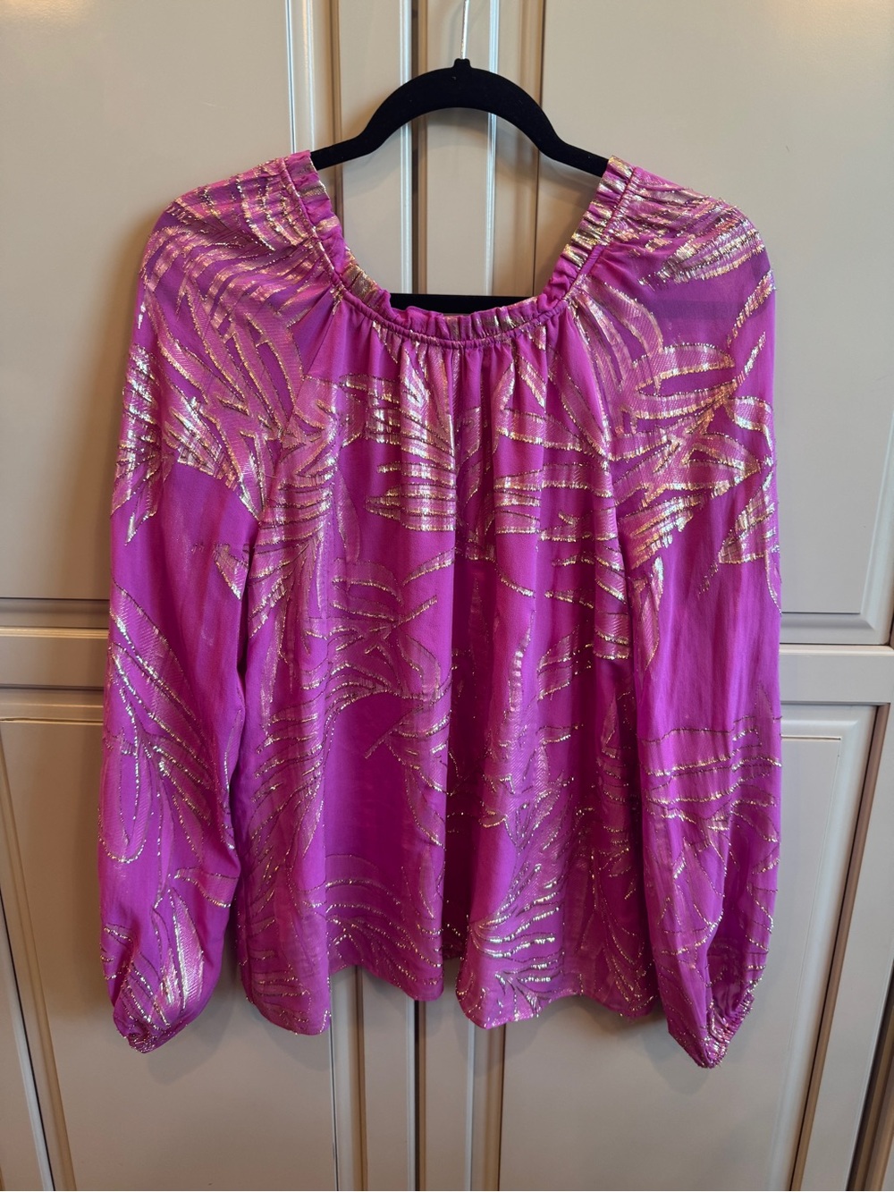 Women’s Lilly Pulitzer Caline Silk Top XL